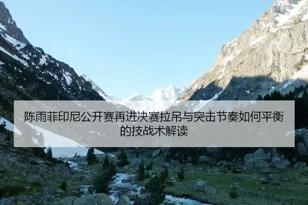 陈雨菲印尼公开赛再进决赛拉吊与突击节奏如何平衡的技战术解读（jiuyouhui）